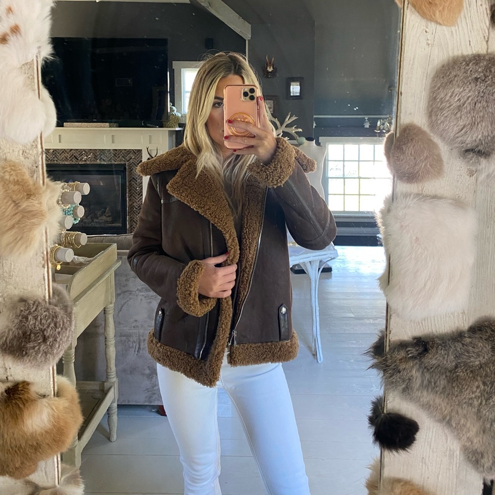 Sam Edelman Sherpa Aviator Jacket